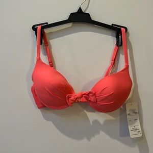 Sunsets California Bright Guava Legend Continuous U-Wire Bikini Top,Medium,NWT